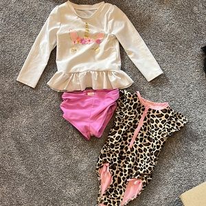 Two cat & Jack toddler girls bathing suits